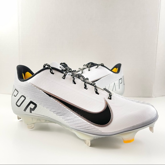 NIKE LUNAR VAPOR ULTRAFLY ELITE 3 BASEBALL CLEATS CJ7577-103 WHITE BLACK MEN’S - Picture 6 of 11
